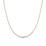 5 Carat Lab Grown Diamond Graduated Tennis Necklace