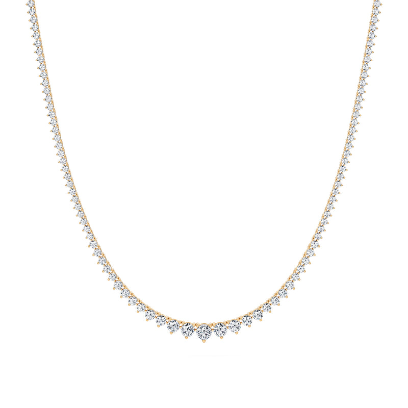 5 Carat Lab Grown Diamond Graduated Tennis Necklace