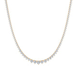 7 1/2 Carat Lab Grown Diamond Graduated Tennis Necklace