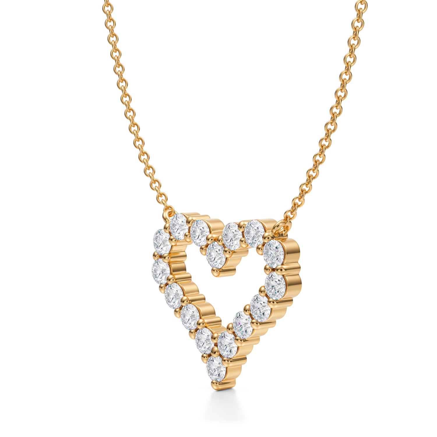 Lab Grown Diamond Heart Necklace | 1 ctw