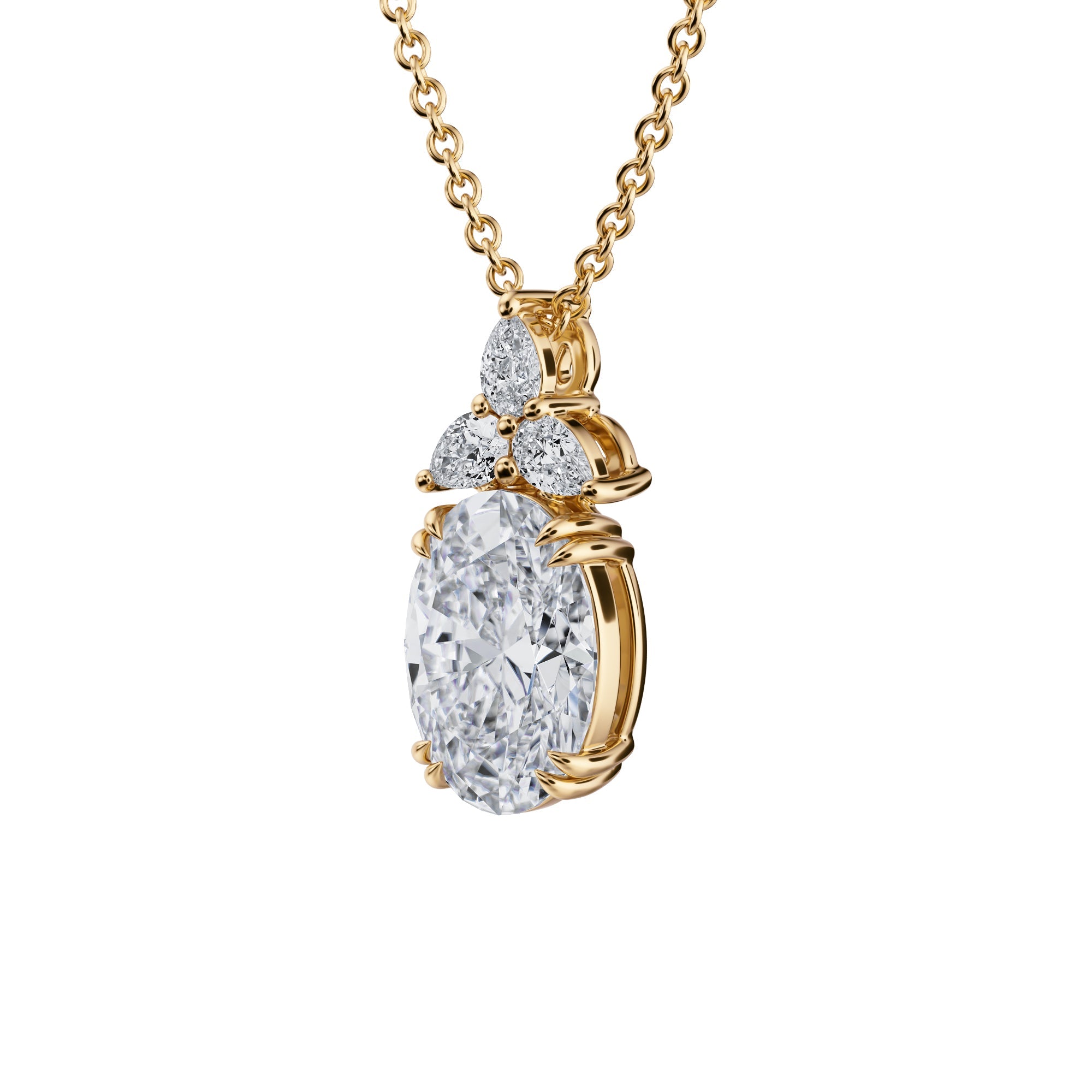 2.5 Carat Oval Fancy Shape Pendant