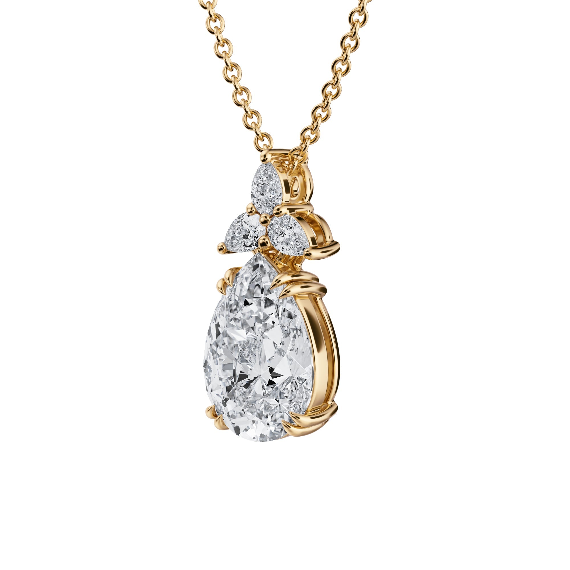 2.5 Carat Pear Fancy Shape Pendant