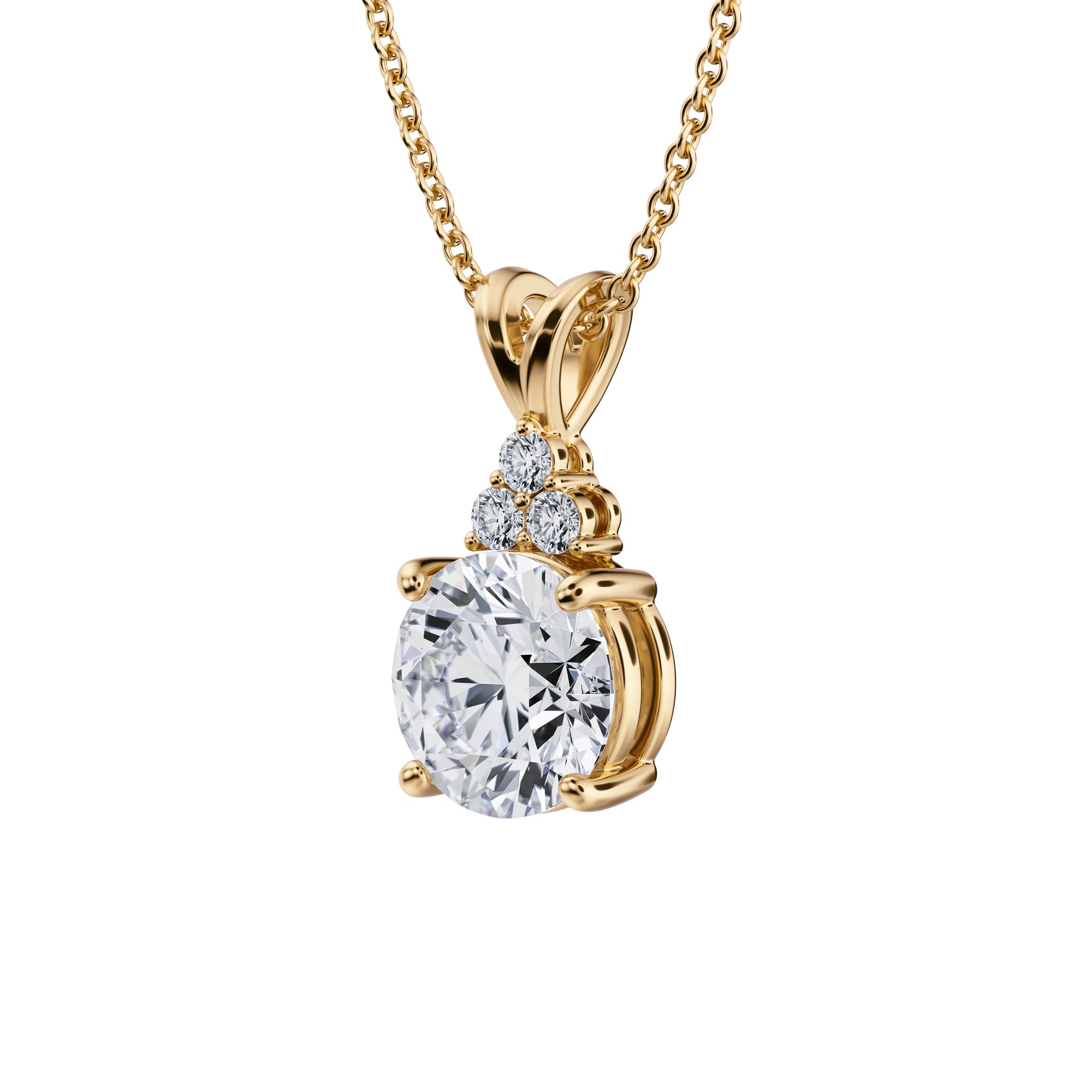 1.5 Carat Royal Round Cluster Pendant