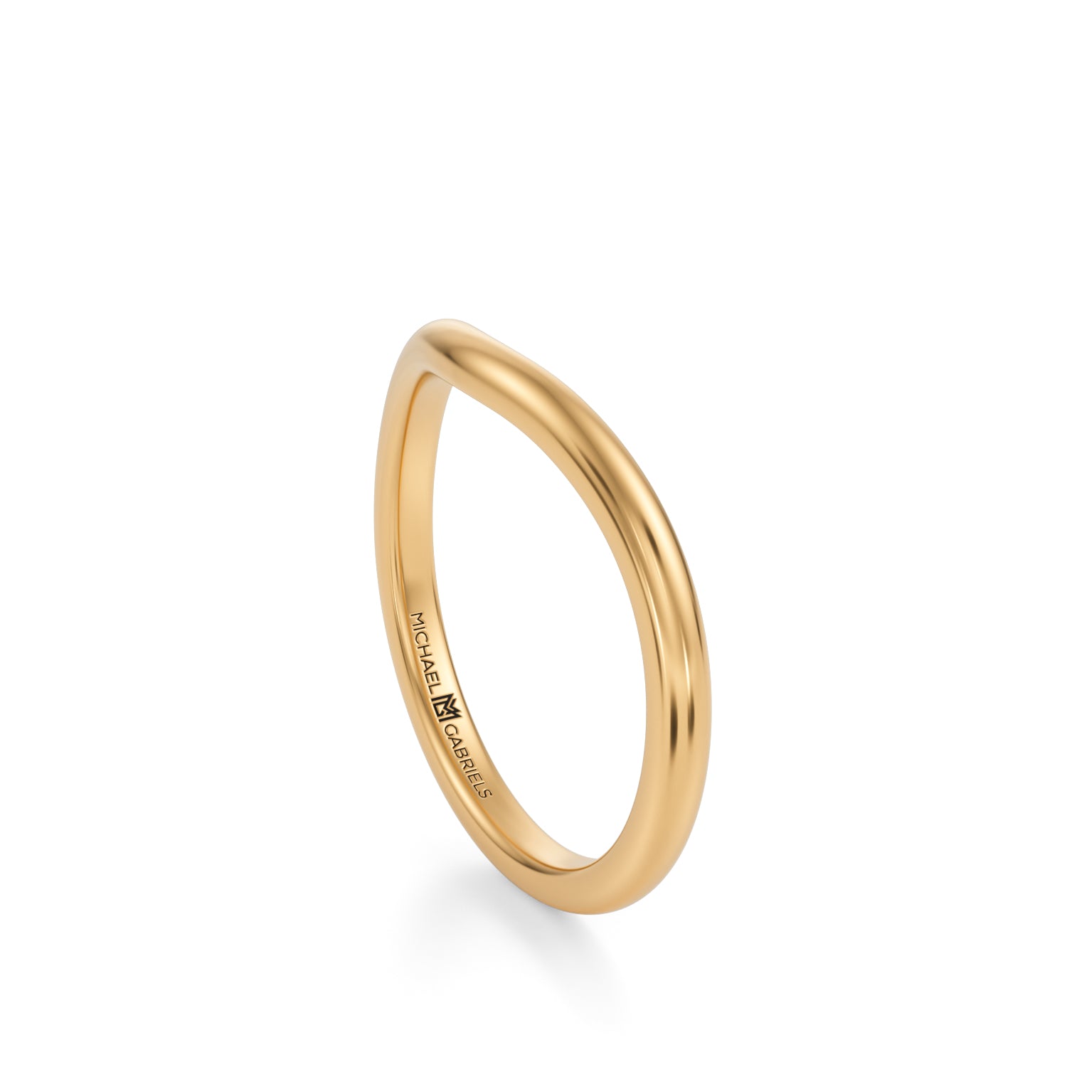 Curved Gold Wedding Band