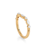 Round & Marquise Curved Diamond Ring