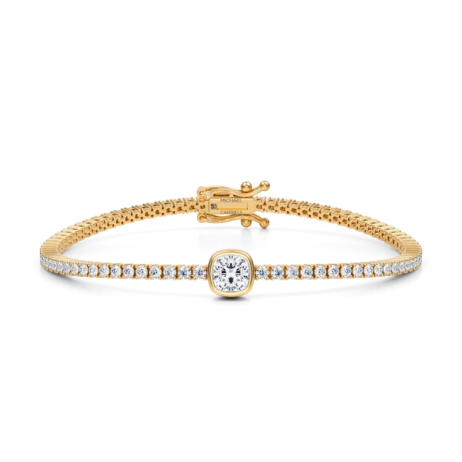 3.5 Carat Cushion Single Station Tennis Bracelet