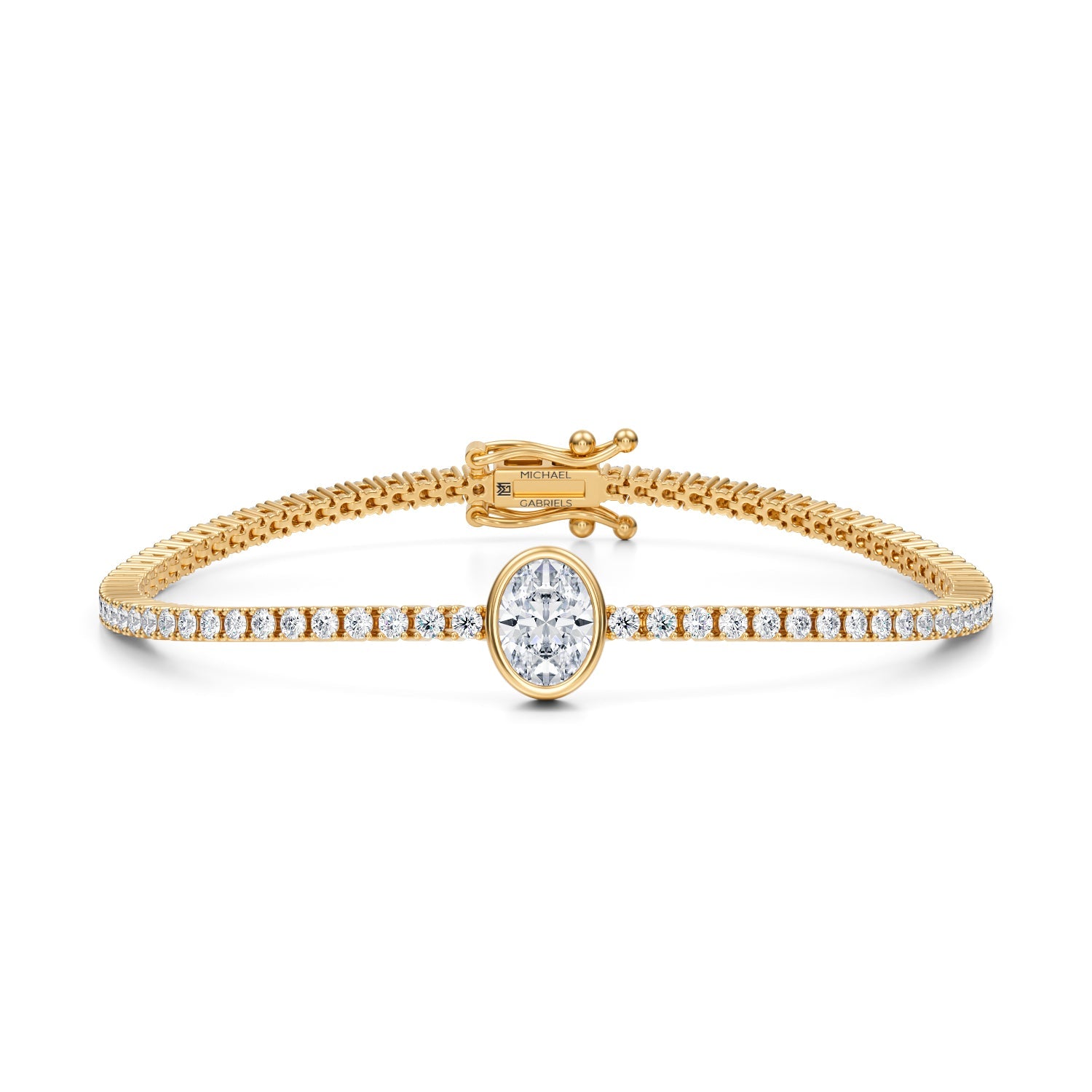 3.5 Carat Oval Single Station Tennis Bracelet