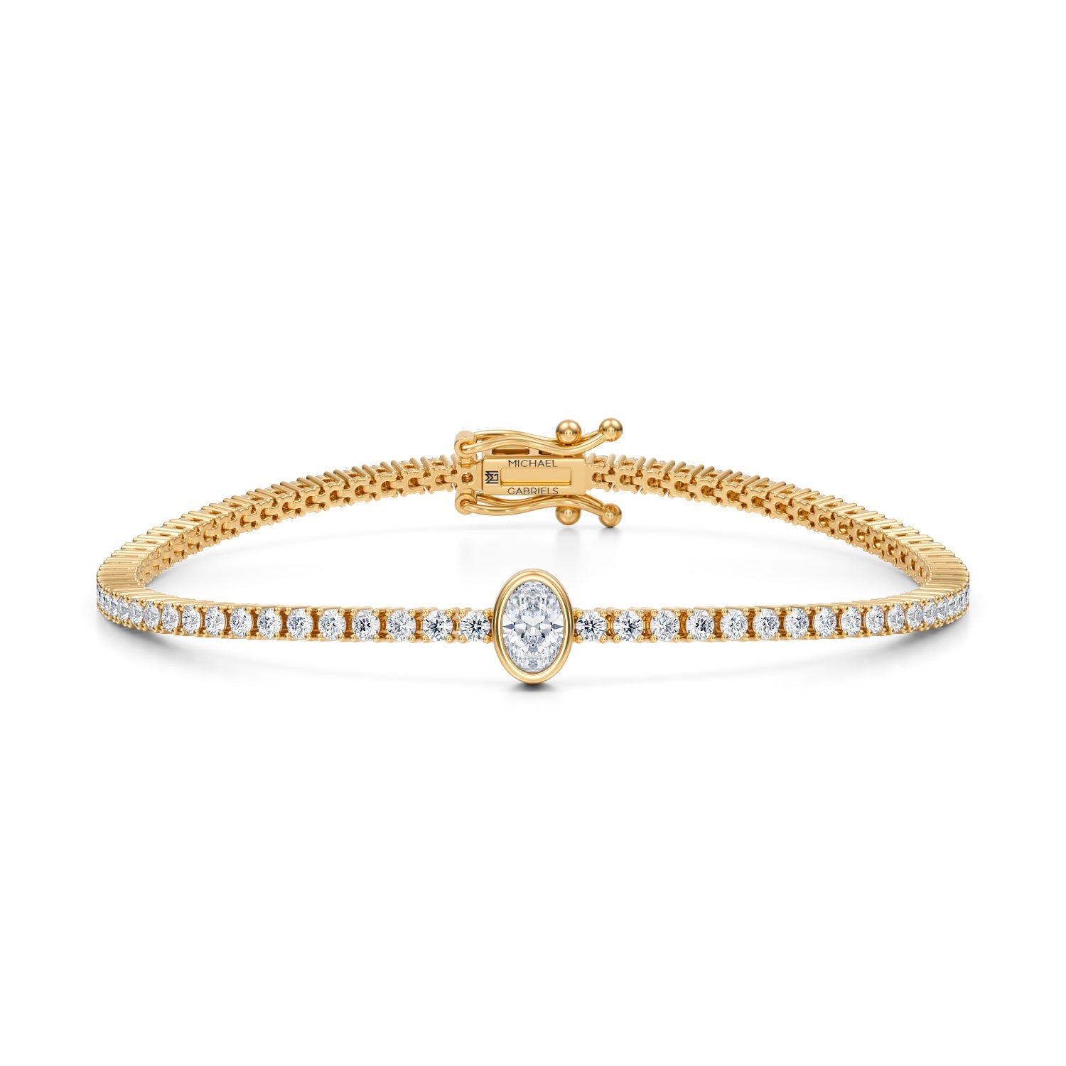 Oval Single Station Tennis Bracelet