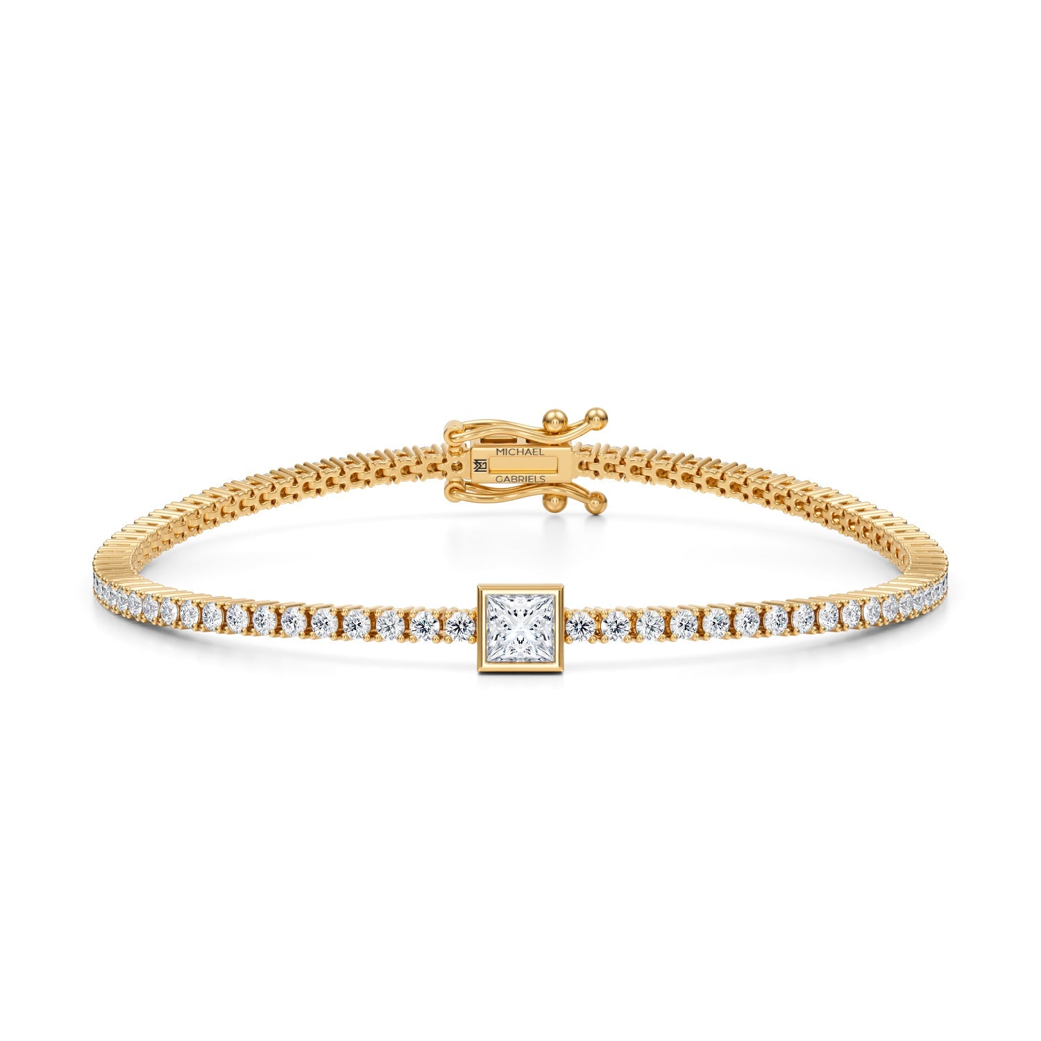 3 Carat Princess Cut Single Station Tennis Bracelet