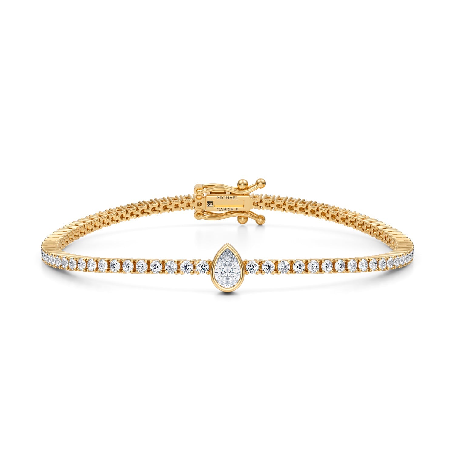 Pear Single Station Tennis Bracelet