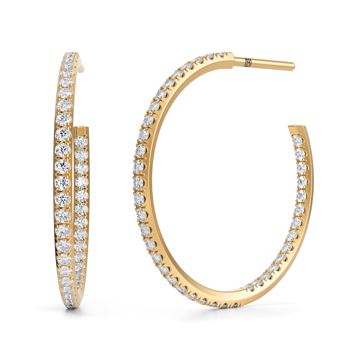 Round Open Hoop Earrings