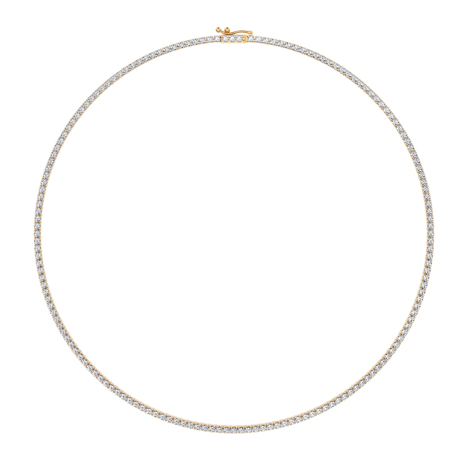 7 Carat Round Lab Grown Diamond Tennis Necklace