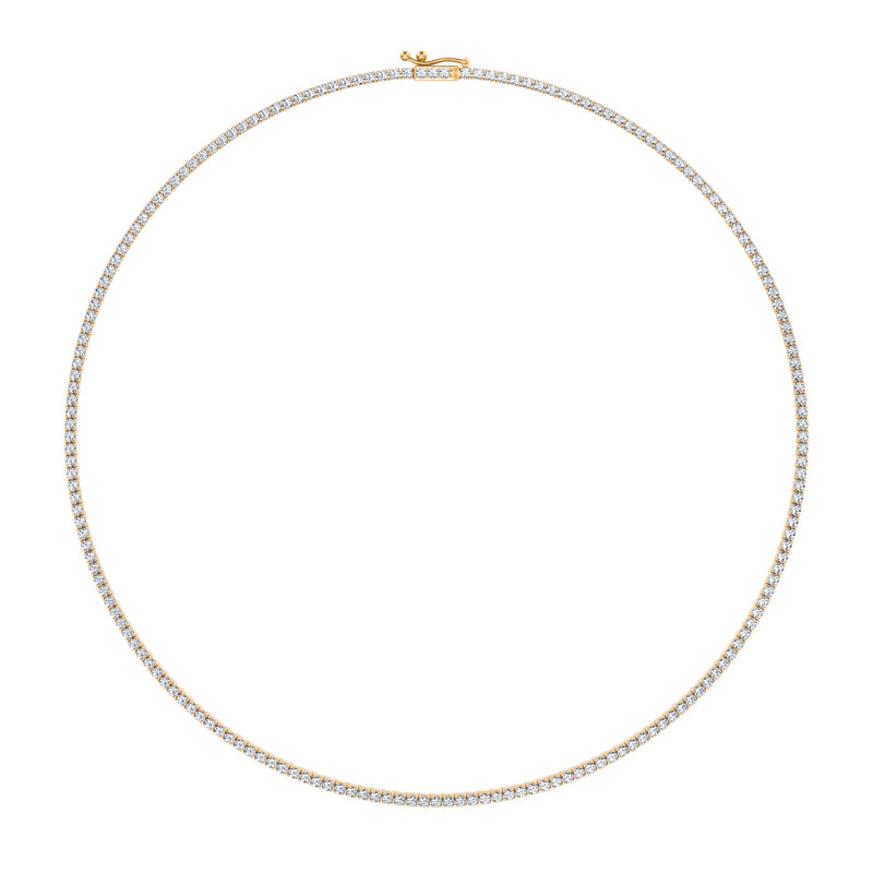 5 Carat Round Lab Grown Diamond Tennis Necklace