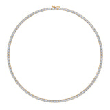 20 Carat Round Lab Grown Diamond Tennis Necklace