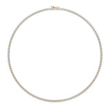 15 Carat Round Lab Grown Diamond Tennis Necklace