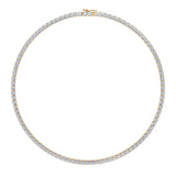 22 Carat Round Lab Grown Diamond Tennis Necklace