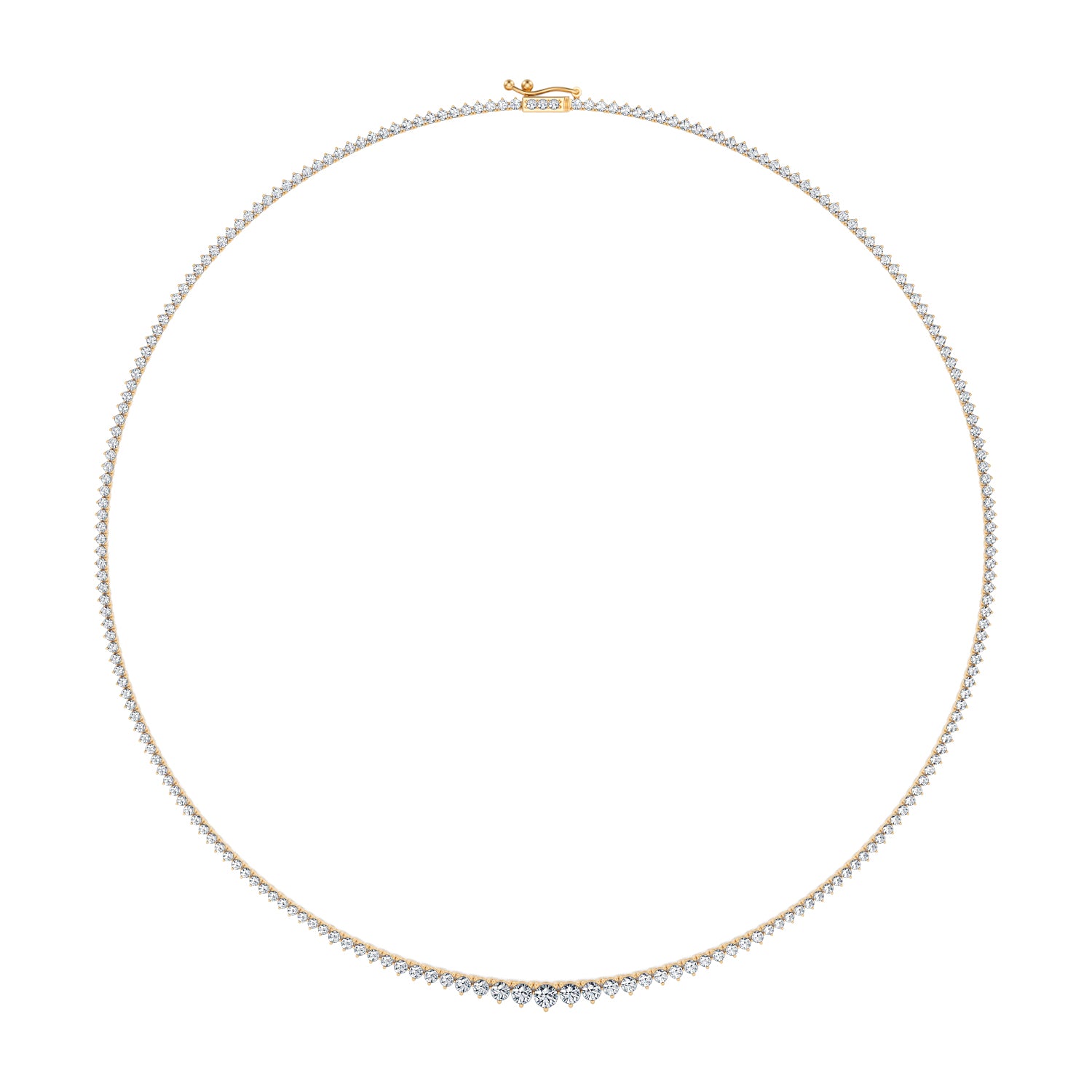 Lab Grown Diamond Graduated Tennis Necklace