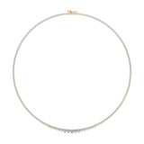 7 1/2 Carat Lab Grown Diamond Graduated Tennis Necklace