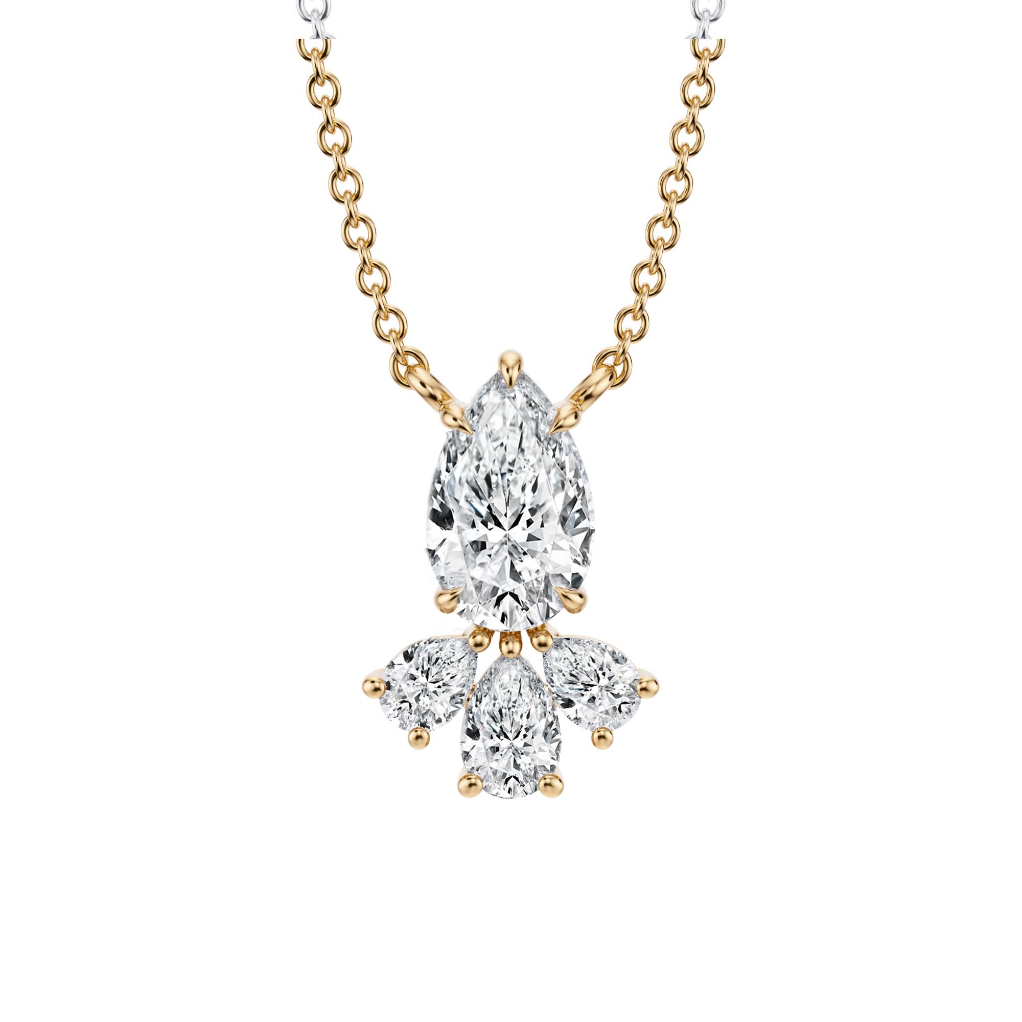 Pear Royal Marquise Cluster Pendant