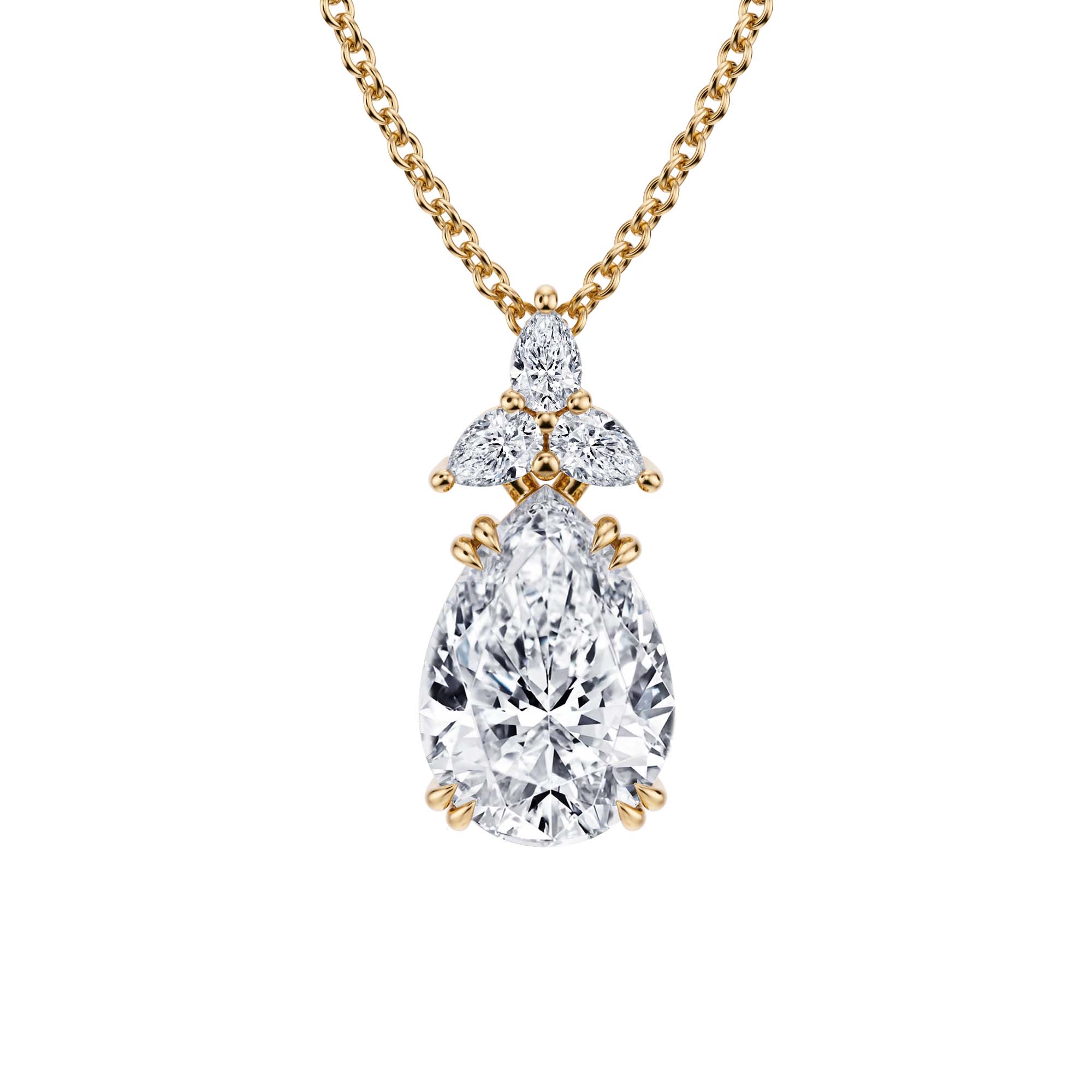 2.5 Carat Pear Fancy Shape Pendant