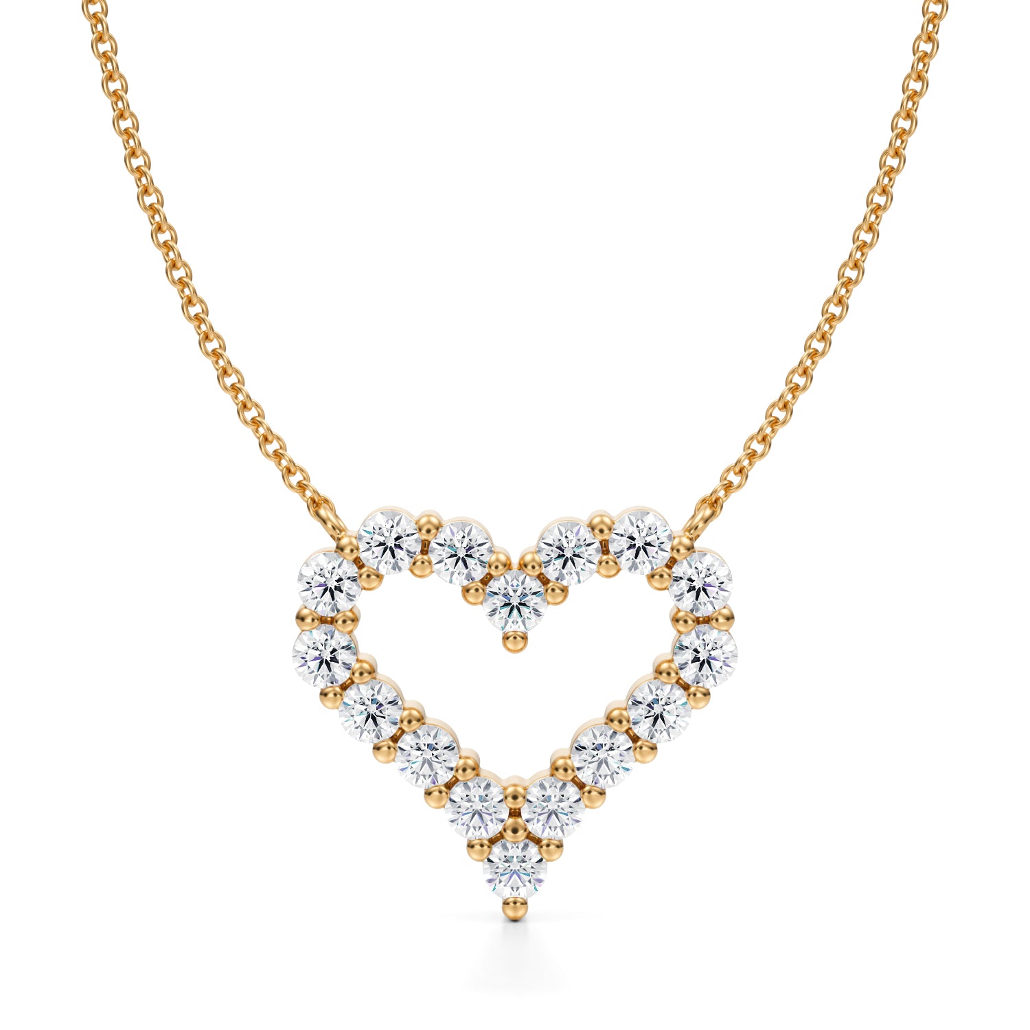 Lab Grown Diamond Heart Necklace | 1 ctw