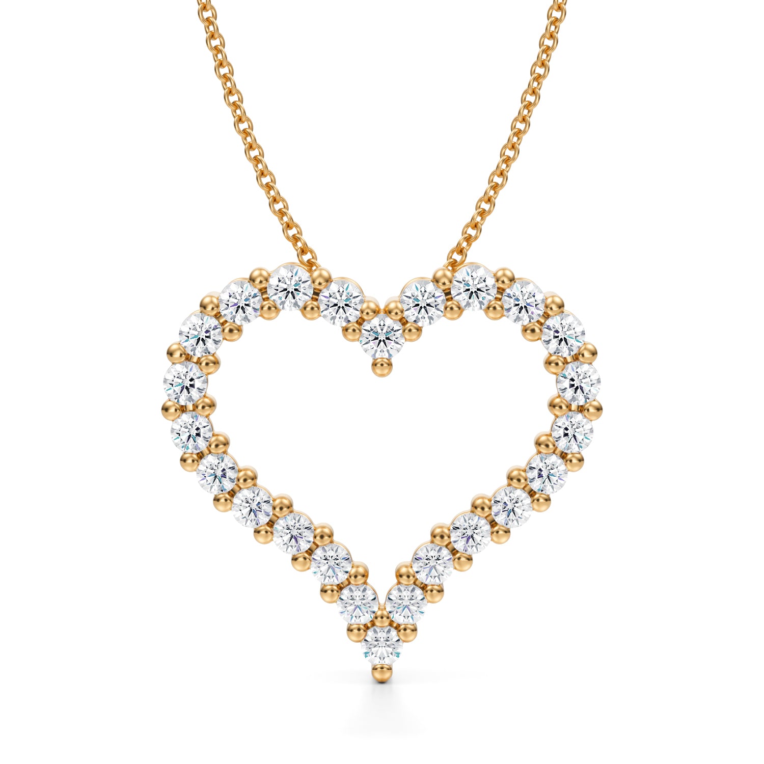 Lab Grown Diamond 2 Way Heart Necklace | 1 ctw