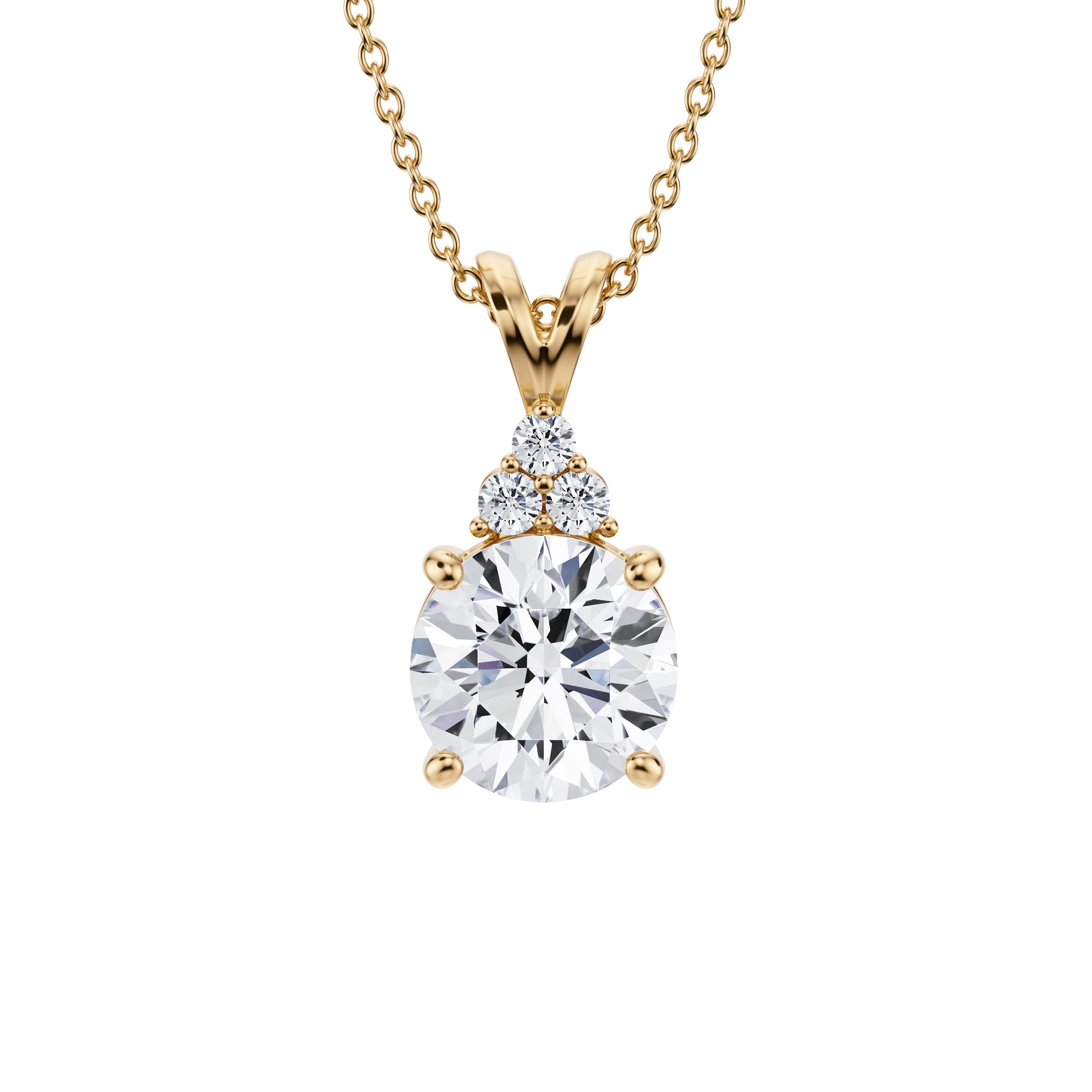 1.5 Carat Royal Round Cluster Pendant