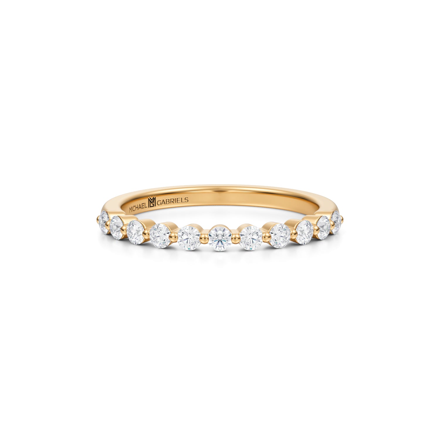 Single Shared Prong Diamond Ring