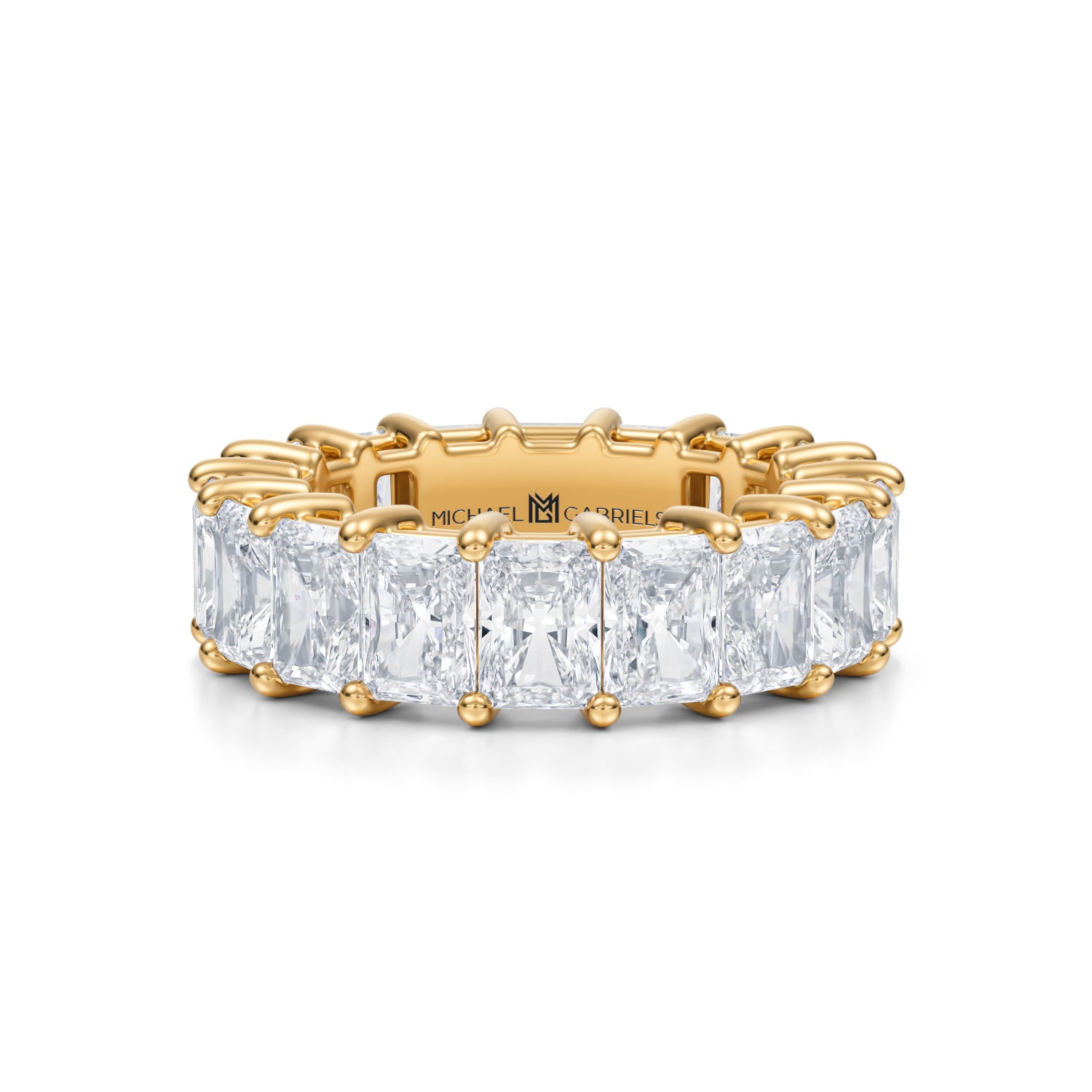 6 Carat Radiant Lab Grown Diamond Basket Eternity Band