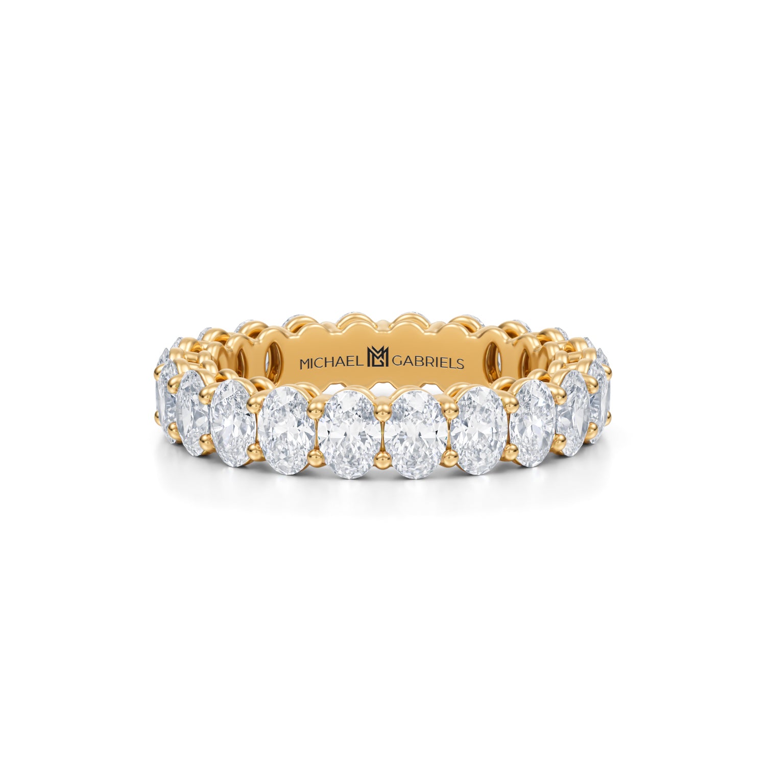 3 Carat Oval Lab Grown Diamond Basket Eternity Band