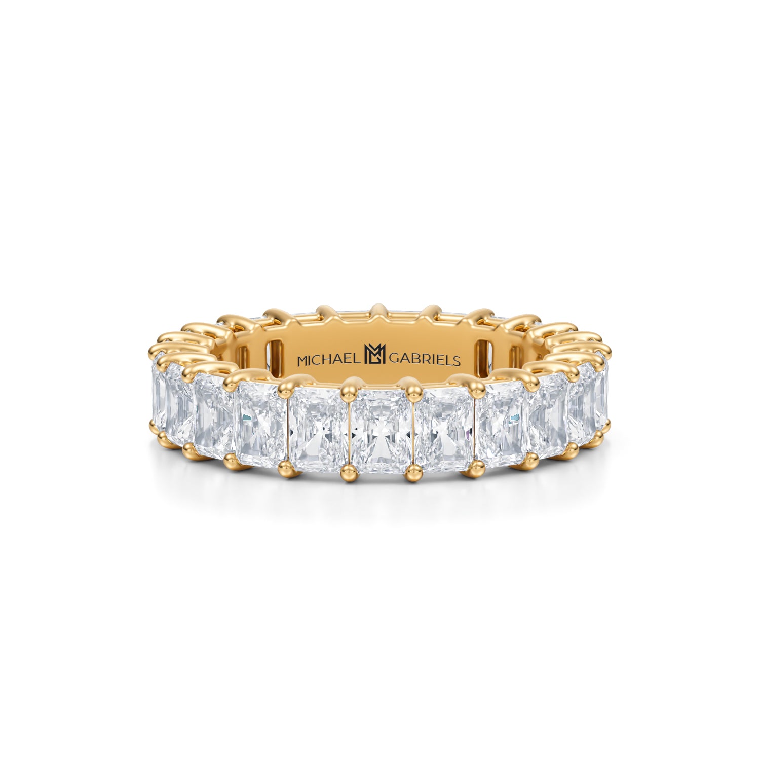 3 Carat Radiant Lab Grown Diamond Basket Eternity Band