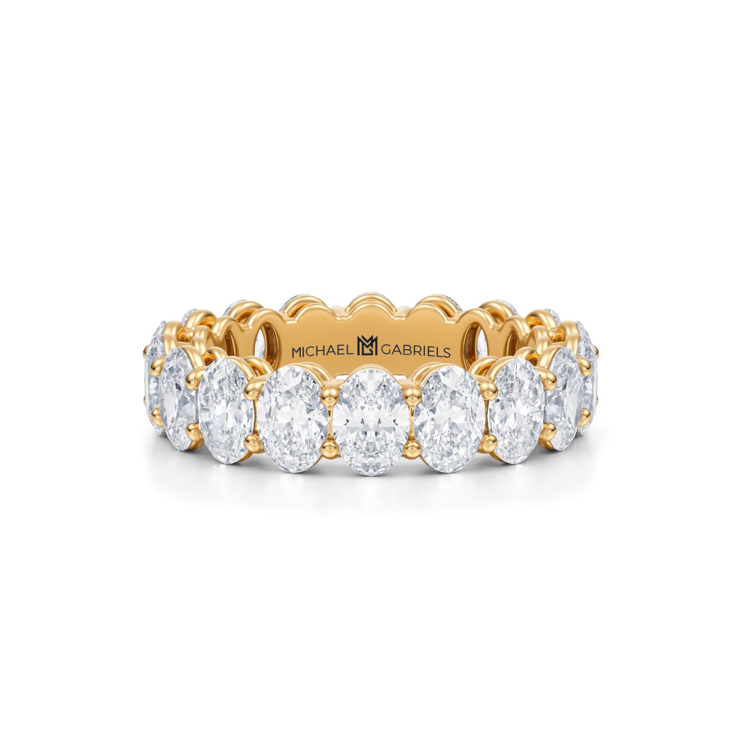 4 Carat Oval Lab Grown Diamond Basket Eternity Band