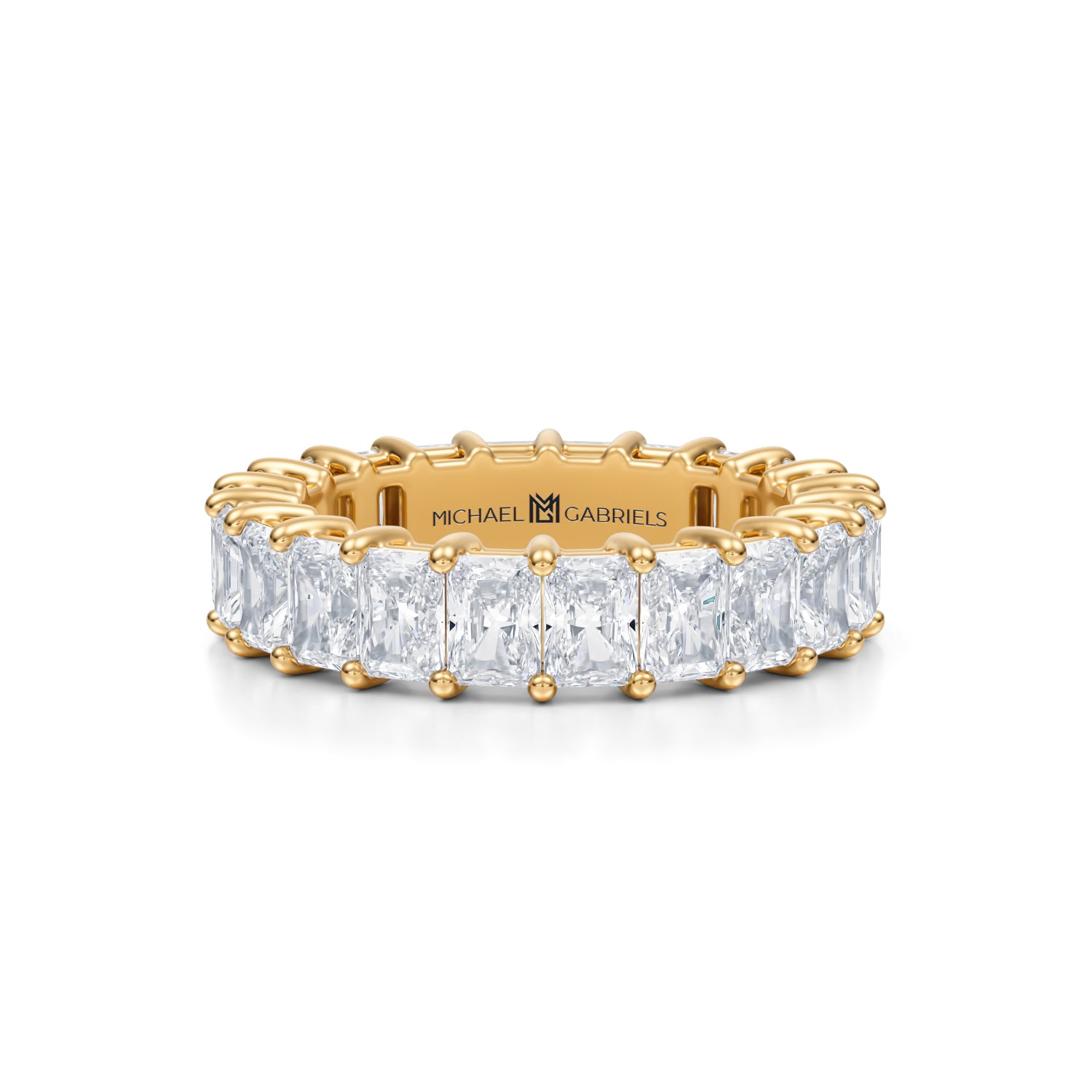 4 Carat Radiant Lab Grown Diamond Basket Eternity Band