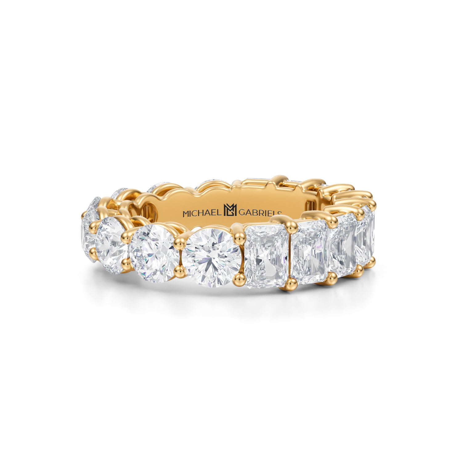 6 Carat Radiant And Round Eternity Ring