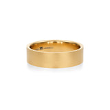Matte yellow gold wedding band for men, 5mm.