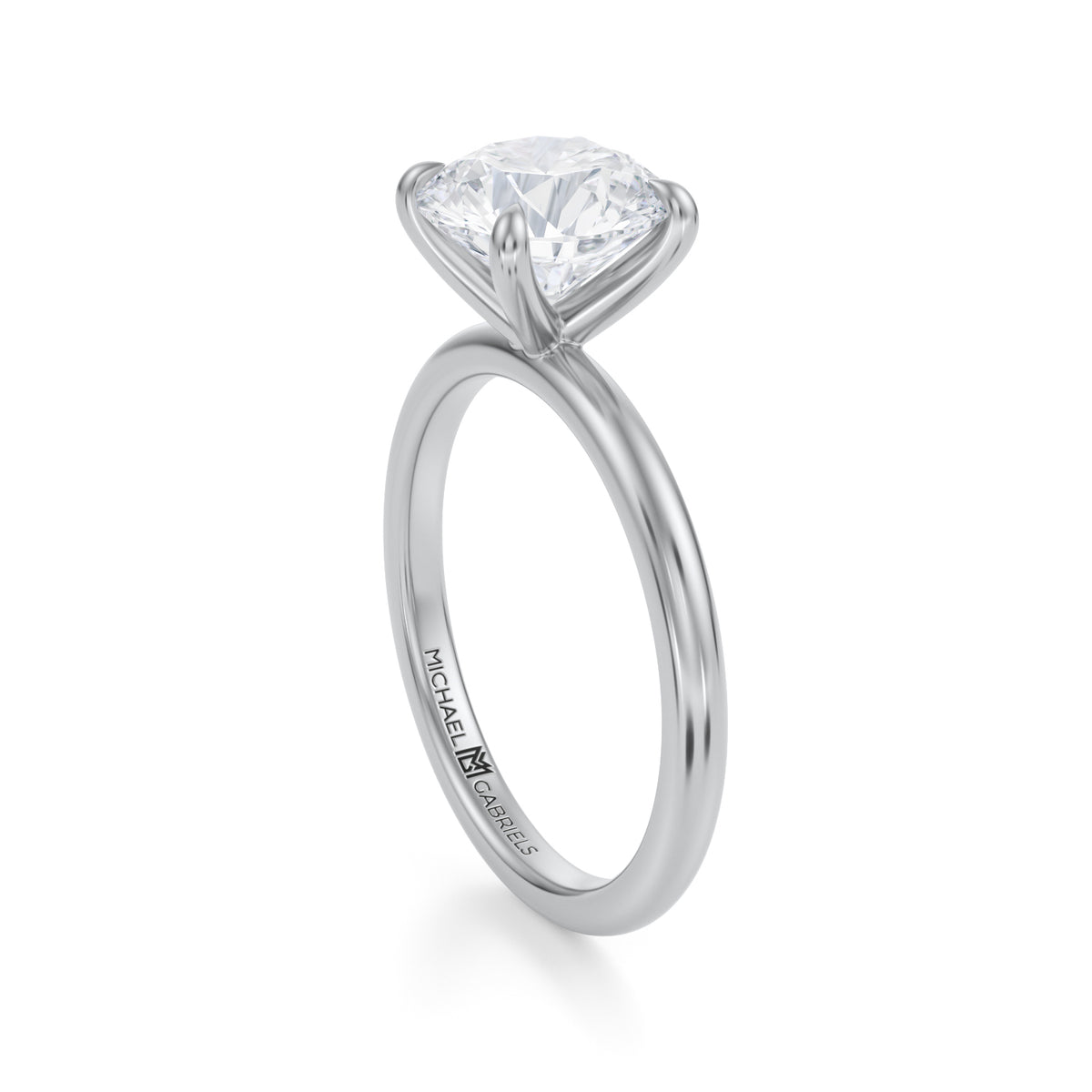 Classic Round Solitaire Ring (3.50 Carat F-VS1) 1/2 Deposit - Michael Gabriels