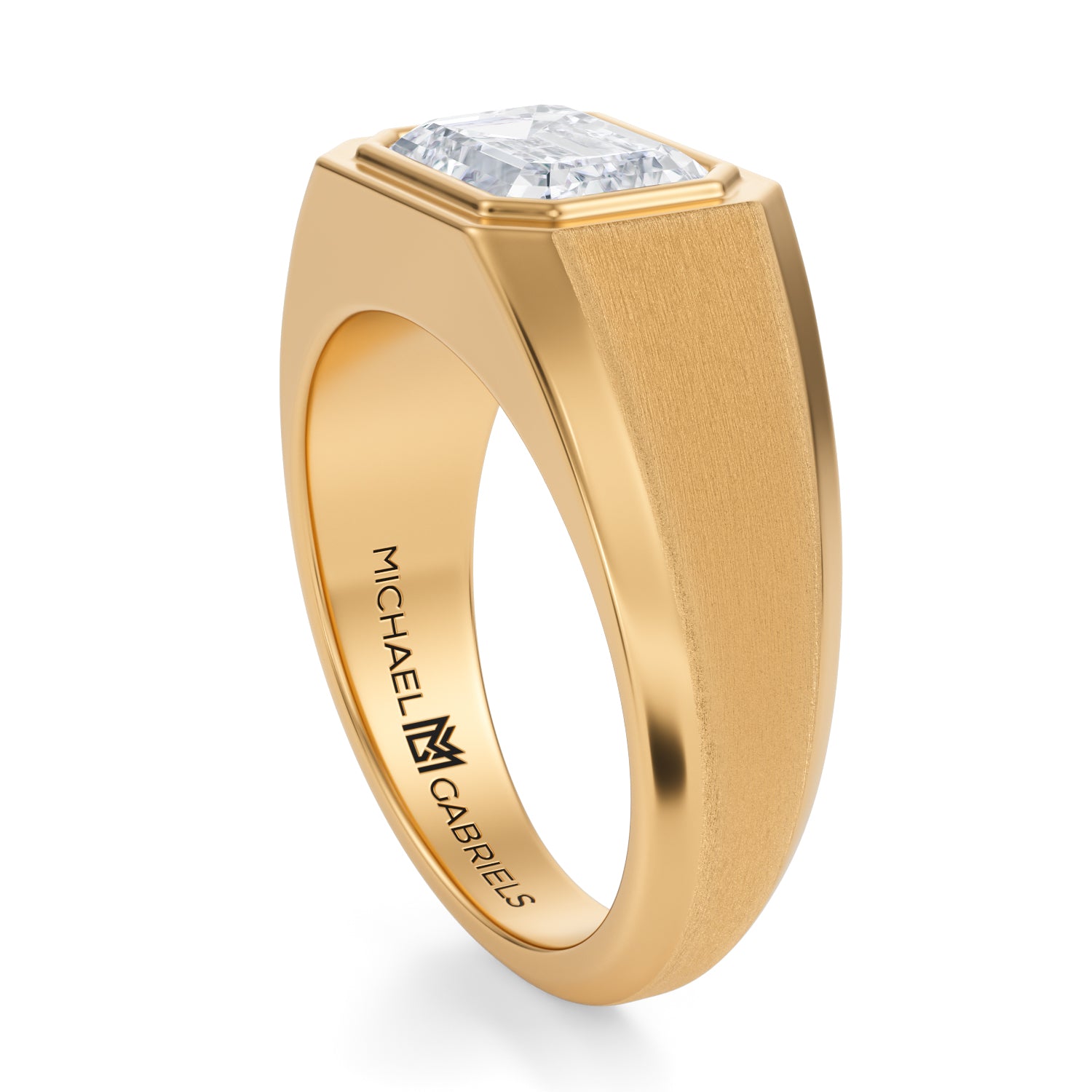 Emerald Men's Lab Grown Diamond Ring1