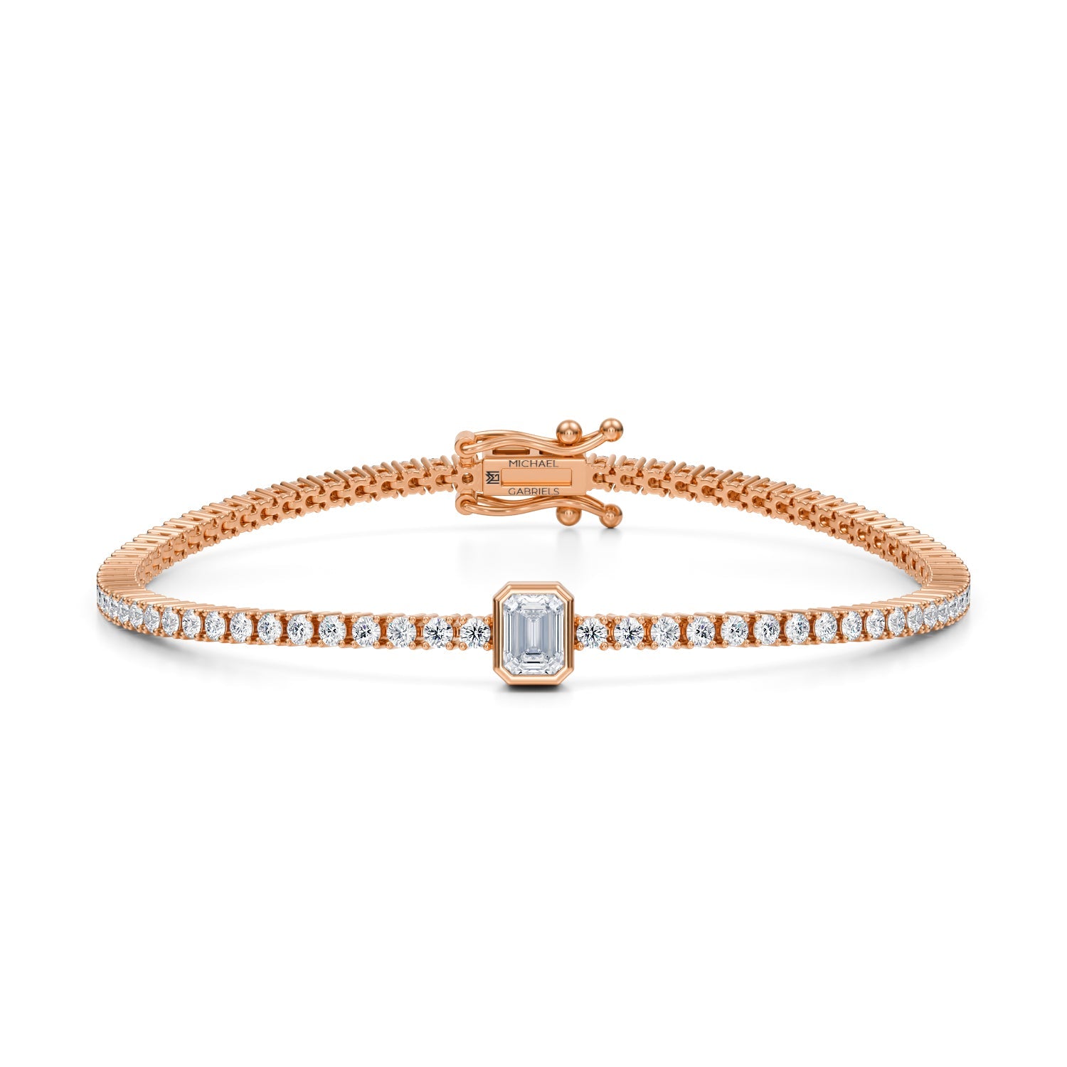 3 Carat Emerald Single Station Lab Grown Diamond Tennis Bracelet