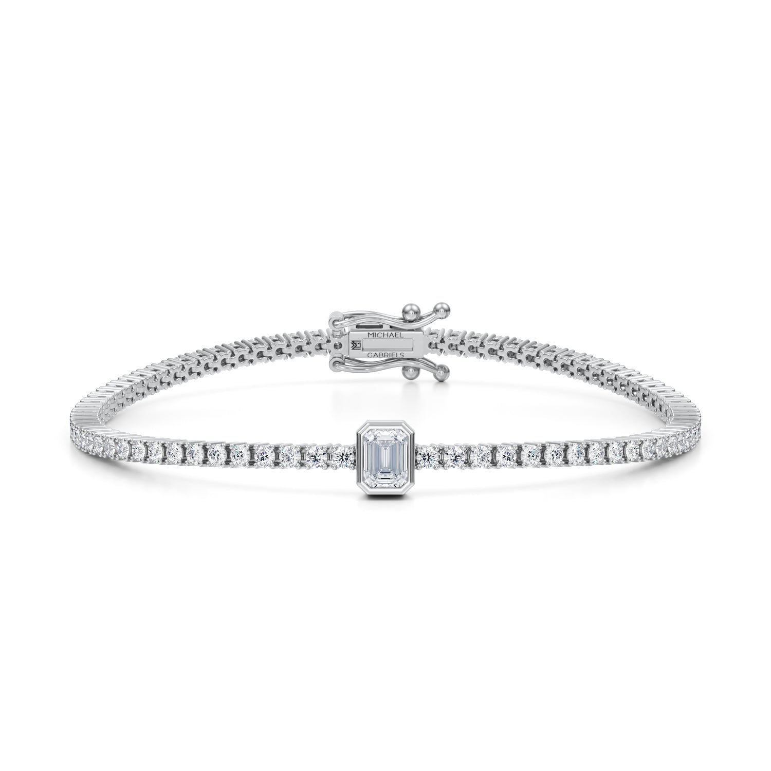 Emerald Single Station Tennis Bracelet - Michael Gabriels