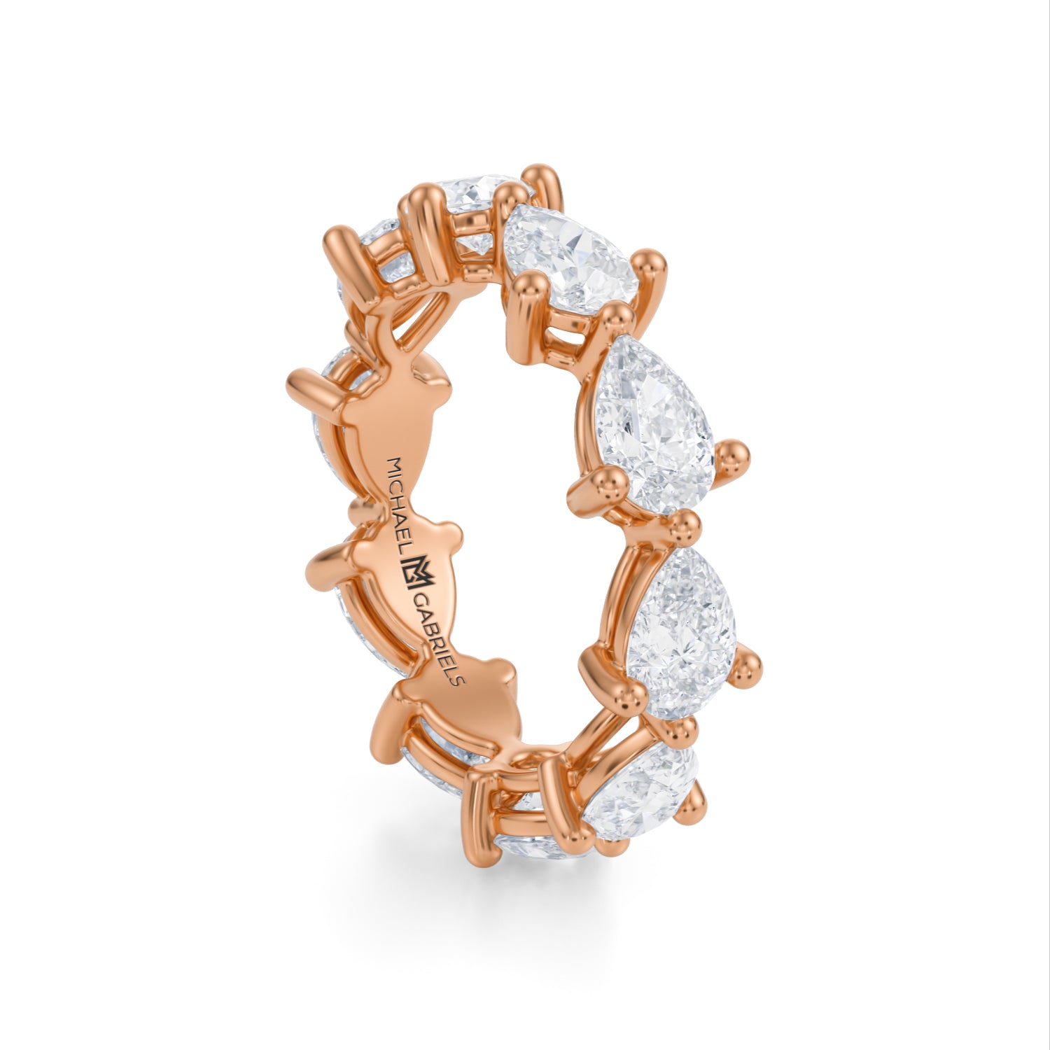 Horizontal Pear Lab Grown Diamond Eternity Band - Medium - Michael Gabriels