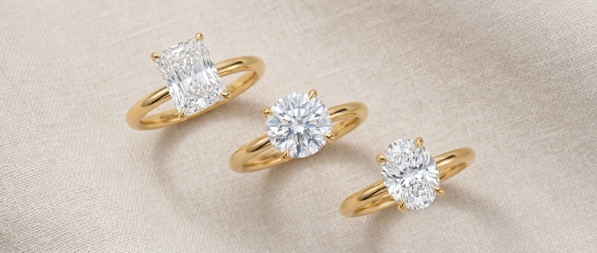 Lab Grown Diamond Rings in different shapes