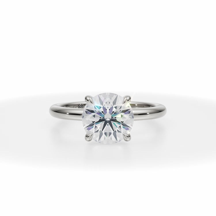 Lab Grown Diamond Solitaire Ring in White Gold