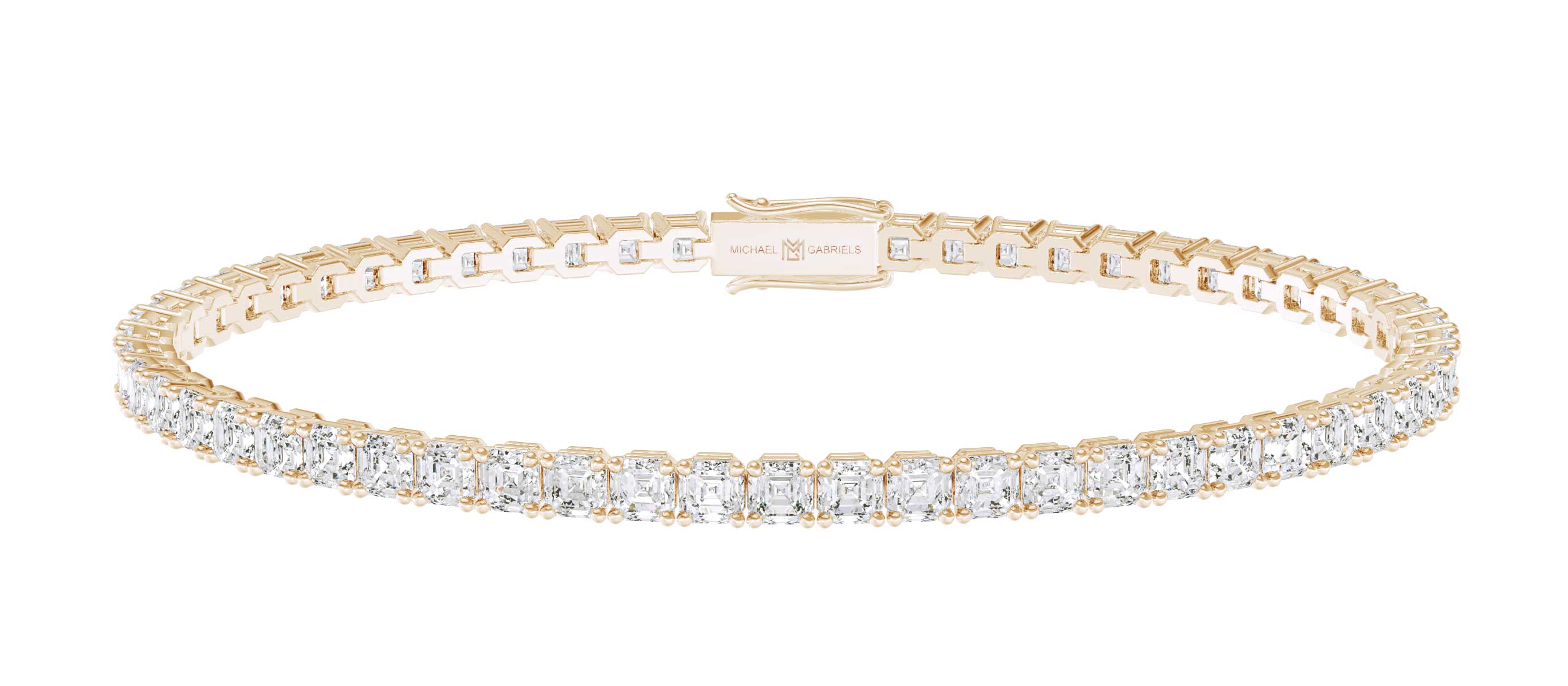 Asscher Lab Grown Diamond Tennis Bracelet (9.25 Carat)