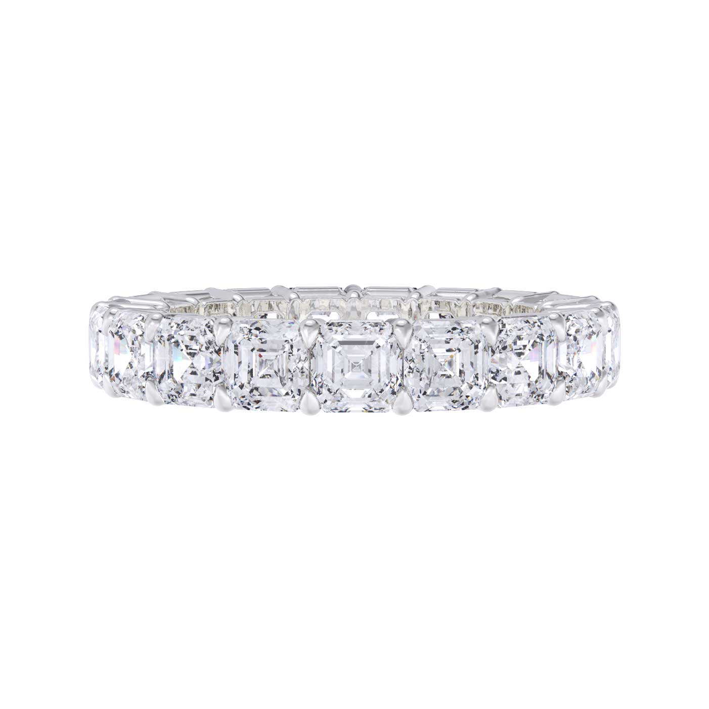 Michael Gabriels Classic Asscher Eternity Ring (5.00 Carat)