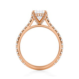 Oval Pave Cathedral Ring With Pave Basket  (2.50 Carat D-VVS2)