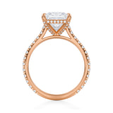 Princess Pave Cathedral Ring With Pave Basket  (3.50 Carat E-VVS2)