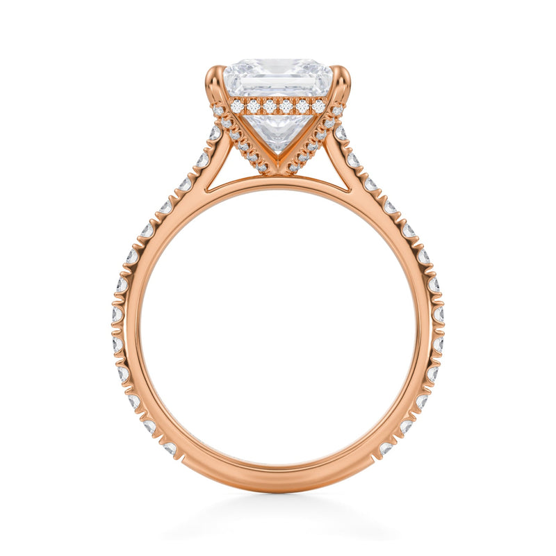 Princess Pave Cathedral Ring With Pave Basket  (2.70 Carat D-VVS2)