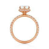 Pear Knife Edge Halo With Pave Ring  (1.40 Carat D-VS1)