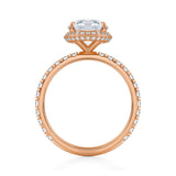 Round Knife Edge Halo With Pave Ring  (1.40 Carat D-VVS2)