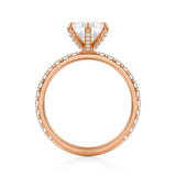 Pear Pave Ring With Pave Prongs  (3.70 Carat D-VVS2)